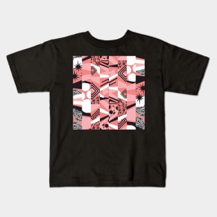 Chaotic abstract pattern, monochrome paisley Kids T-Shirt
